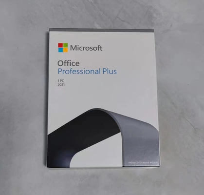 Ligamento Microsoft da chave do sinal de adição do escritório 2021 o pro esclarece 1 caixa varejo dos PP do escritório 2021 do software do PC