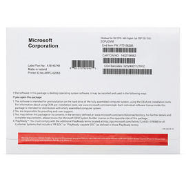 Pacote do OEM do padrão do servidor 2016 de Microsoft Windows do inglês com bocado de DVD 64
