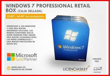 Versão varejo de Microsoft Windows 7 globais da área, disco do retalho de Windows 7 para o portátil