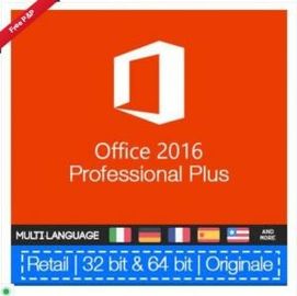 Profissional opcional da Senhora escritório 2016 de Microsoft da língua mais a chave varejo de FPP