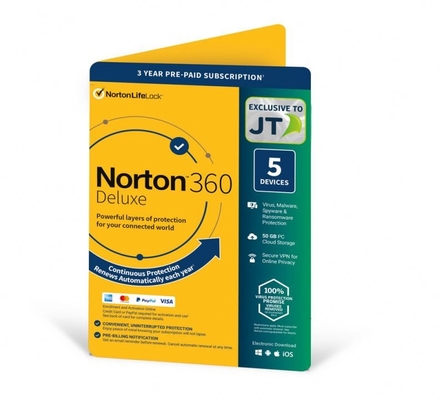 Software de segurança geral global superior do Antivirus da licença da chave do dispositivo de Norton 360 1 em linha
