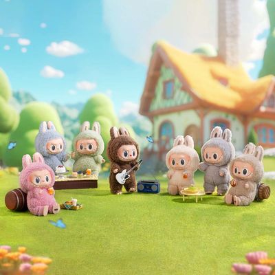 POPMARTS Autênticos Monstros Labubu Excitante Macarrão Cego Caixa Figura Brinquedo Plush Brinquedos Bonitos Caixas Misteriosas