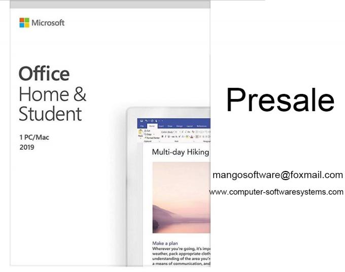 Casa da transferência de MS Office 2019 do pré-venda e ativação em linha da versão 100% do estudante