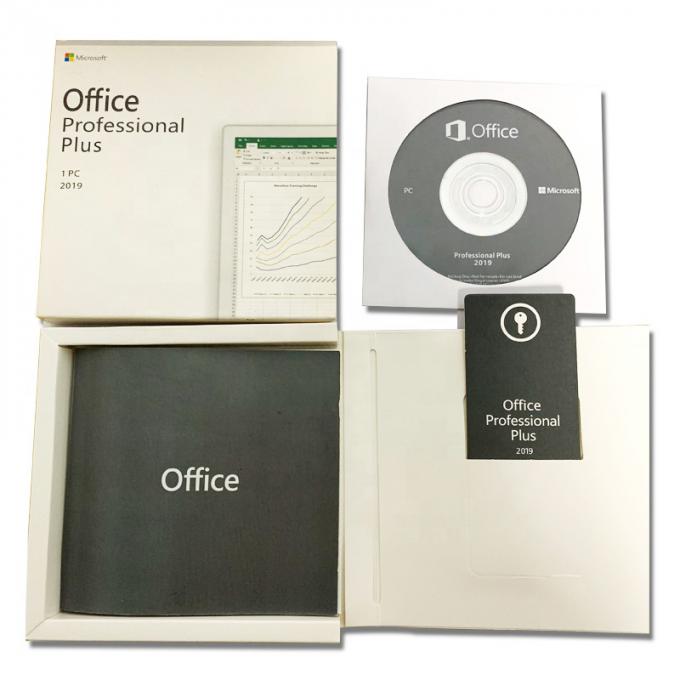 Profissional mais o pacote varejo da caixa da visão 2019 de Microsoft Office do software da transferência