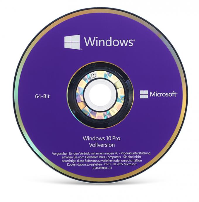 Língua Microsoft do OEM de Windows 10 instantâneos da movimentação a pro multi certificou o sócio com a vitória 10 de DVD pro